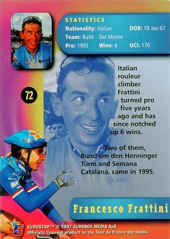 1997 Eurostar Tour de France #72 Francesco Frattini Back